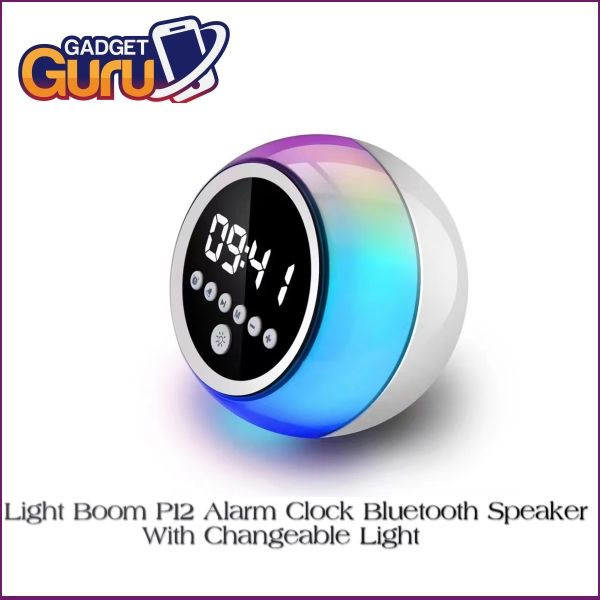 OEM Light Boom P12 Alarm Clock Bluetooth Speaker With Changeable Light & FM Radio