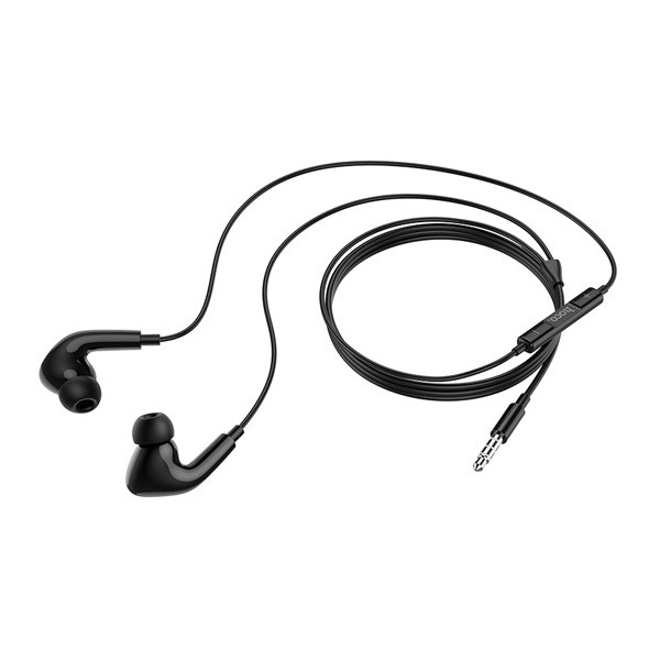 Hoco Stereo Wired Earphones With Mic, Black Color, Model No. M1 Pro