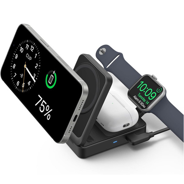 Anker MagGo Charging Station 3-in-1 Foldable Qi2 15W, Black Color, Model No. B25M3V11