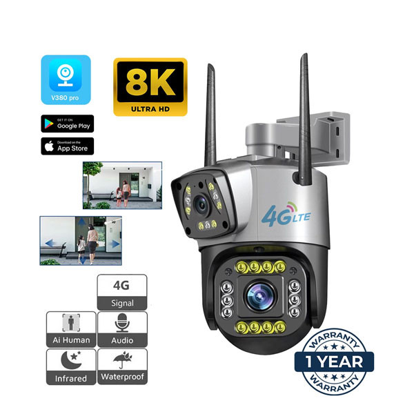 V380 Pro IP WiFi Camera, 4Mpx+4Mpx, Model No. SC03-4G