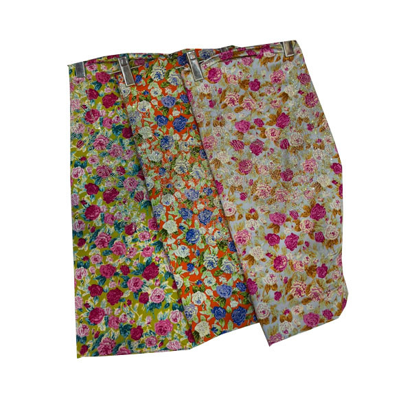 Luxury Multi Colored Kashmir Fabric, with Amazing Flowers Designs & Strass, Ideal for Special Occasions, 2,25m long (3 Color Designs)