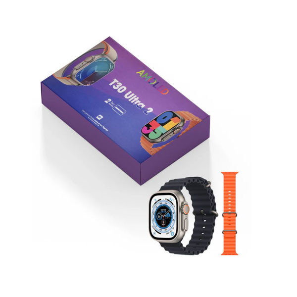 OEM Amoled Display Smart Watch with 2 Strap Model No. T30 Ultra 2