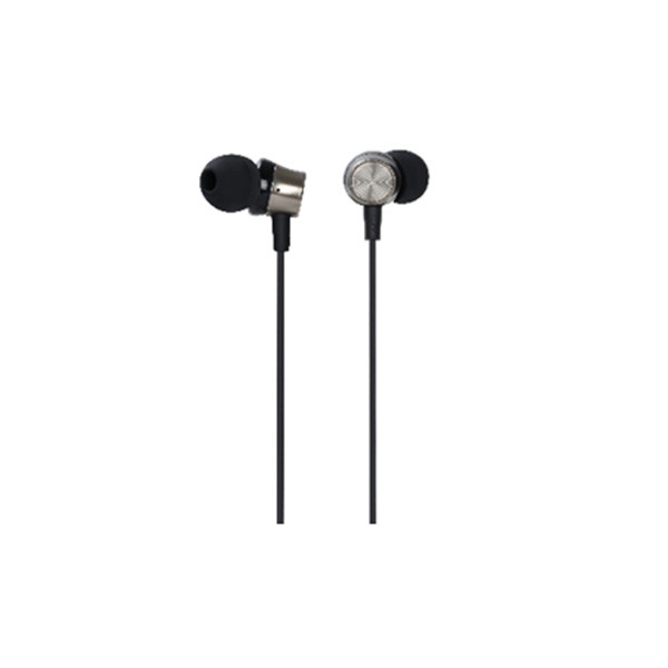 Calk Metal Oblique Earbuds, Black Color, Model No. YE008