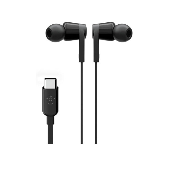 Belkin Wired in Ear Earphones with Mic, Black Color, Model No. G3H0002btBLK