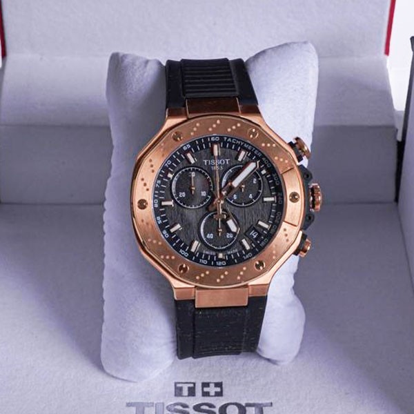 Tissot T-Race Chronograph Black Dial Rubber Strap Men's Watch Model No. T141.417.37.051.00