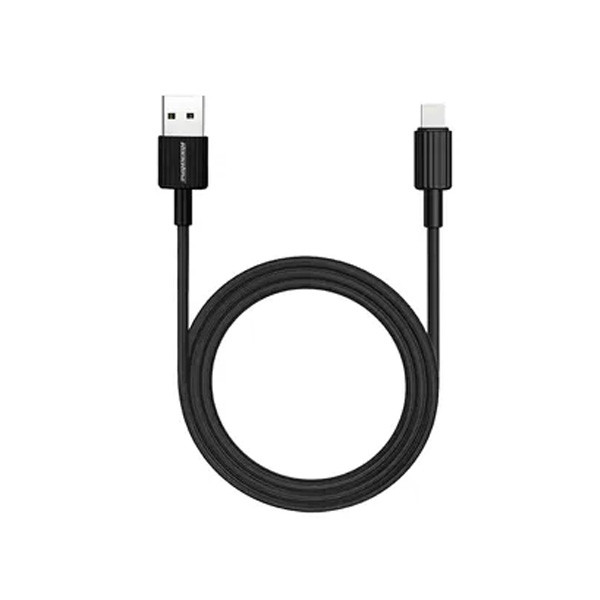 Rockrose Arrow AL 2.4A 1m Lightning Charge & Sync Cable, Black Color, Model No. RRCS15L