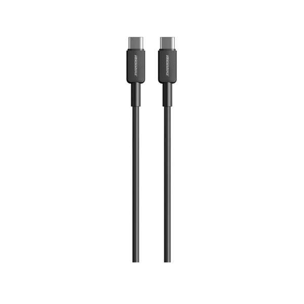 Rockrose Powerstream CC 3A 60W 1m Type-C to Type-C Cable, Black Color, Model No. RRCS20CC