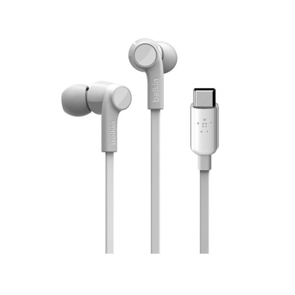 Belkin Rockstar In-Ear Headphone USB-C Connector, White Color, Model No. G3H0002btWHT