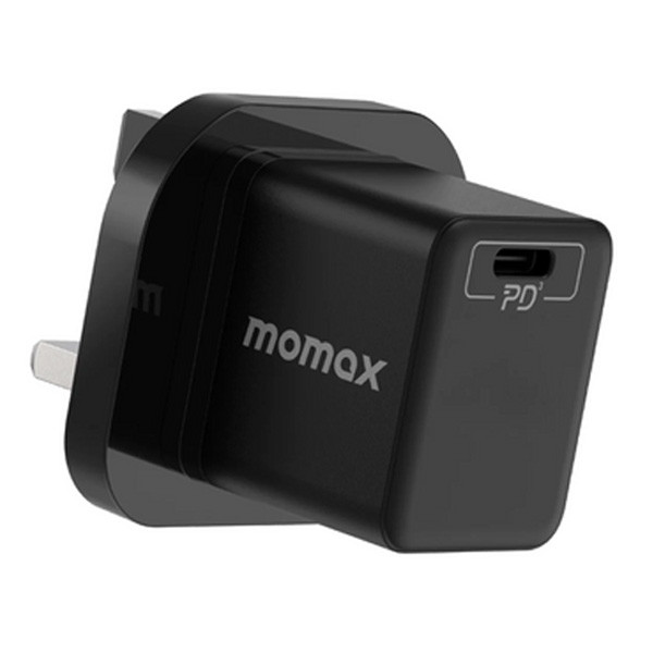 Momax OnePlug 20W USB-C Mini Charger UK, Black Color, Model No. UM35UKD