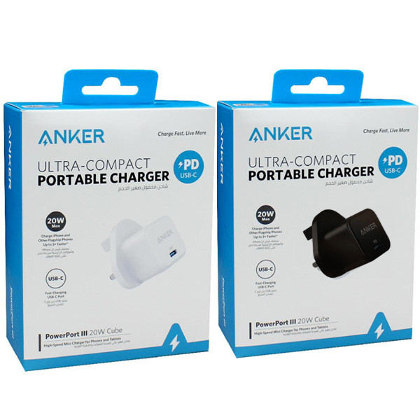 Anker Ultra Compact Portable Charger 20W Model No. Powerport III 20W Cube