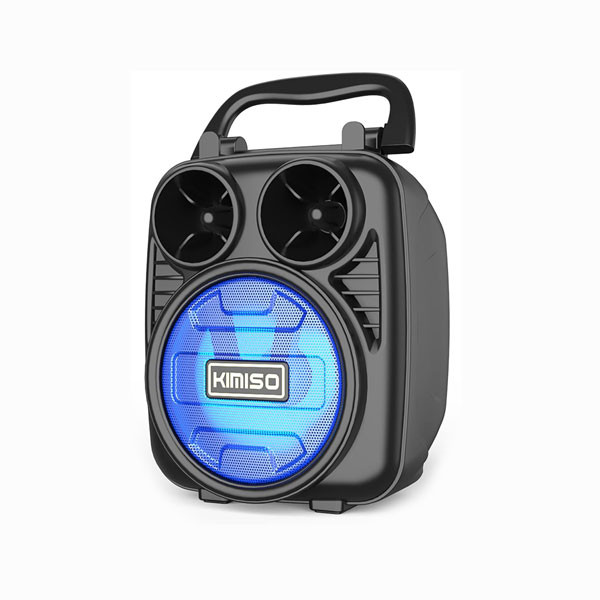 KTS Kimiso Speaker Wireless Portable Bluetooth Support USB, Micro SD, FM Radio & AUX, Black & Blue Color Model No. KST-1182