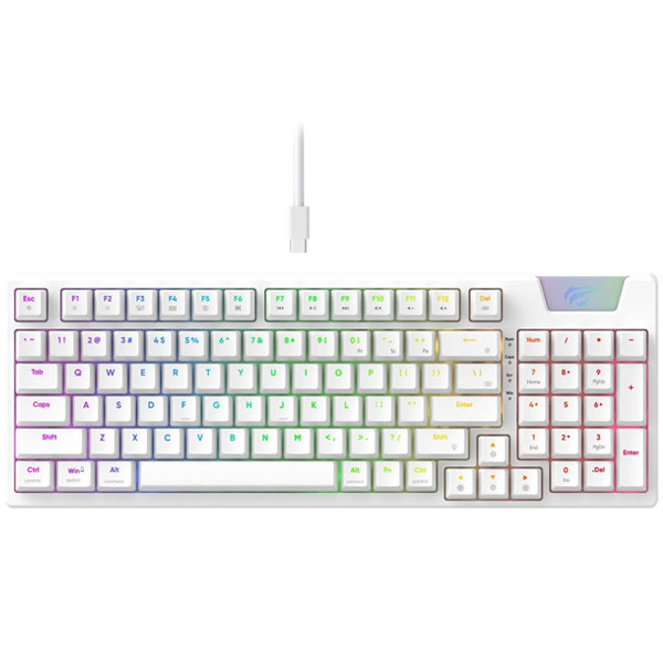 Havit Gamenote RGB Mechanical Gaming Keyboard, White Color, Model No. KB885L