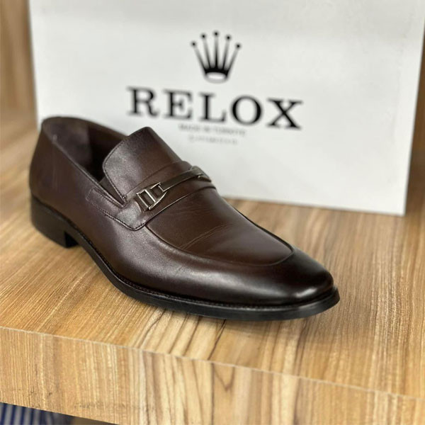 Relox Leather Formal Shoes without laces, Black & Brown Color, in Various Designs