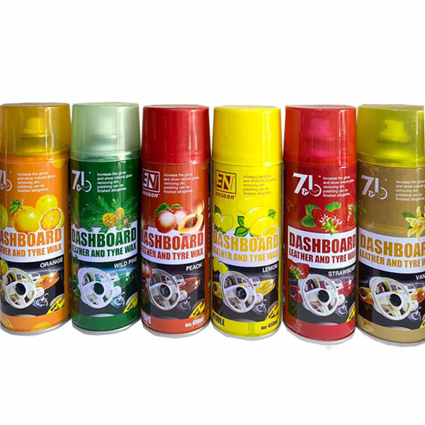 Dosoon Dashboard Polish Type & Leather Wax in 6 Smells (Orange, Peach, Strawberry, Wild Pine, Lemon, Vanilla), 450ml