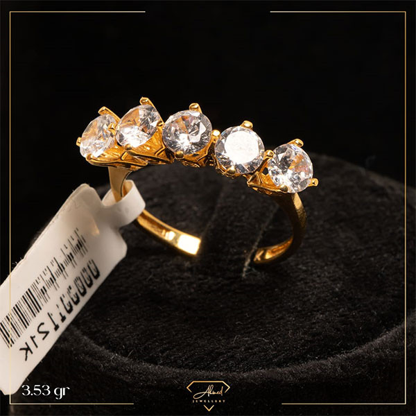 Gold Rings 18K to 24K in Various Designs & Decorated with Valuable Stones for Women