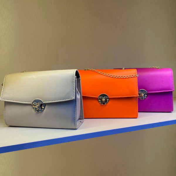 Mini Synthetic Women Leather Handbag with Belt Type Clasp in Various Colors