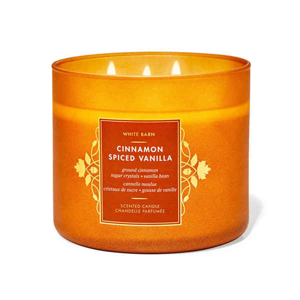 Bath & Body Works Vanilla Cinnamon 3-Wick Candle 16 oz, 411g