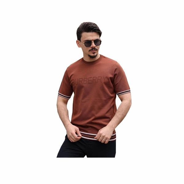 Belo Mastercopy Single Color Burberry Brand t-shirts for Men, with Burberry Logo Imprinted in Chest, 8 Colors (Brown, Beige, White, Black, Gray, Green, Orange, Blue Black)