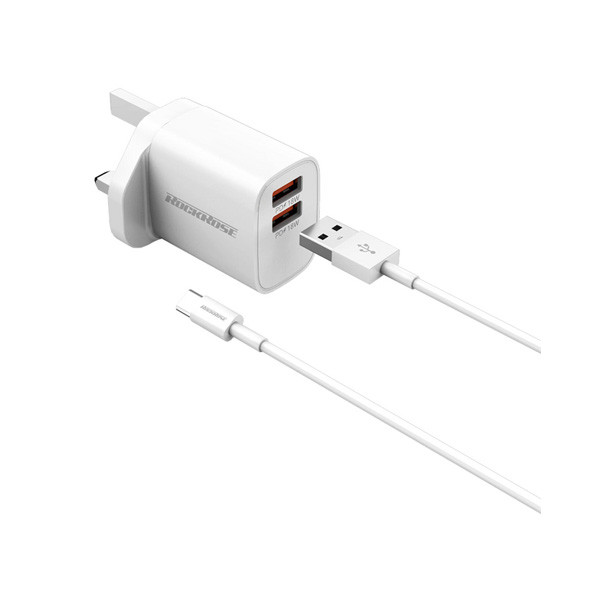 Rockrose Casa QC Pro 18W Micro Charger, White Color, Model No. RRTCC22MUK