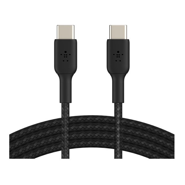 Belkin BoostCharge Braided USB-C to USB-C Cable, 1m, Black Color, Model No. CAB004bt1MBK