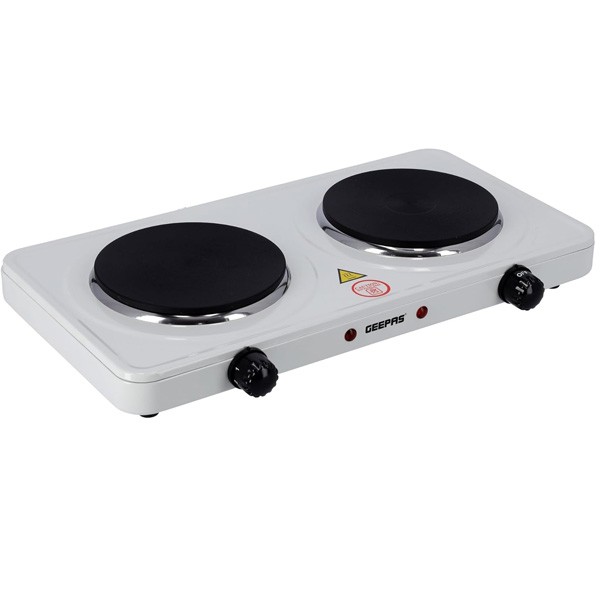 Geepas 2000W Electric Double Hotplate with Auto-Thermosta, Model No. GHP32014