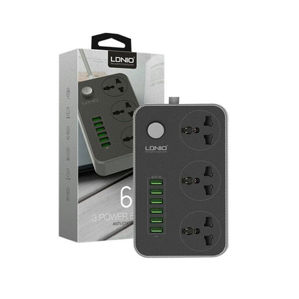 Ldnio Power Socket with 3 Outlets Power Strip with 6 USB Ports Model No. SC3604