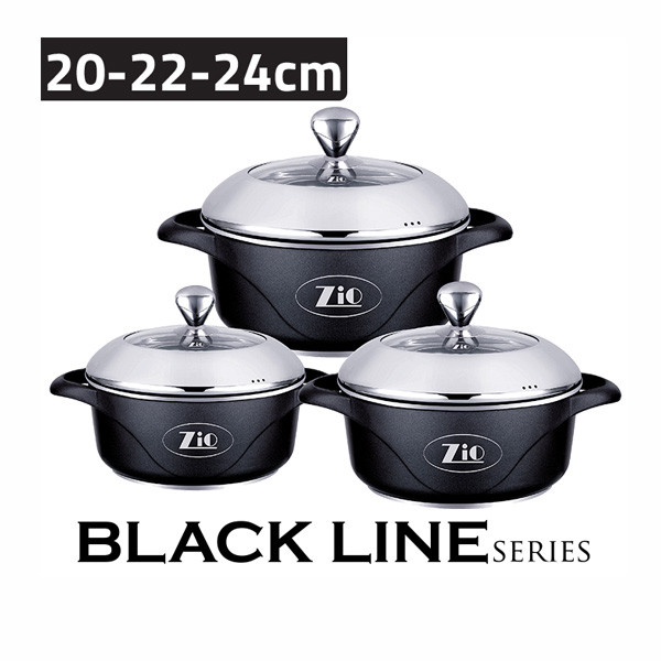 Zio Casserole Set Black Line Series Model No. Z-8000-24