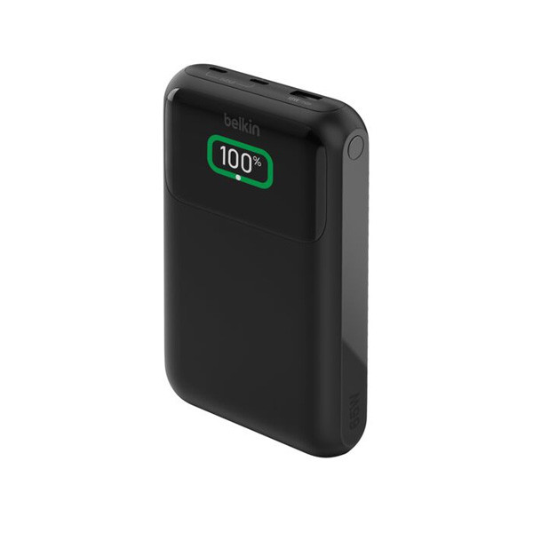 Belkin BoostCharge Pro 3-Port Power Bank 65W 20K with Colored Screen, Black Color, Model No. BPB020btBK
