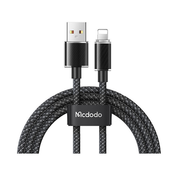 Mcdodo Dichromatic Series Lightning Data Cable 1.2m, Black Color, Model No. CA-3640