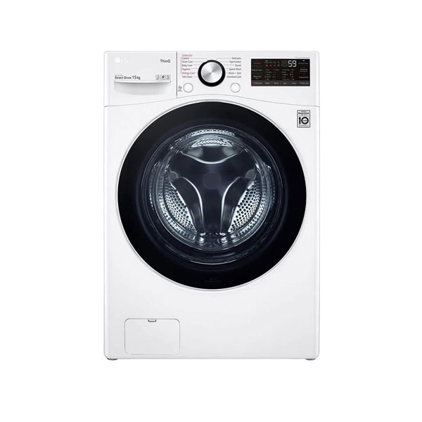 LG Front Load Washing Machine with Digital Display, 15kg, Black & White Color, Model No. WF1510WHT