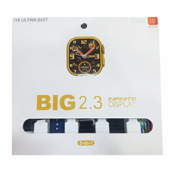 HiWatch Ultra Smartwatch Big 2.3 Infinite Display 5in1 Model. No. i18 Ultra Suit