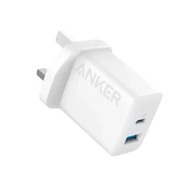 Anker 312 2-Ports Wall Charger 20W, with USB-C Cable, White Color, Model No. A2348K21