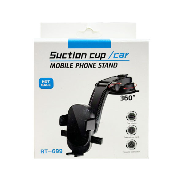 Suction Cup Car Mobile Phone Holder, Black Color Model No. RT-699