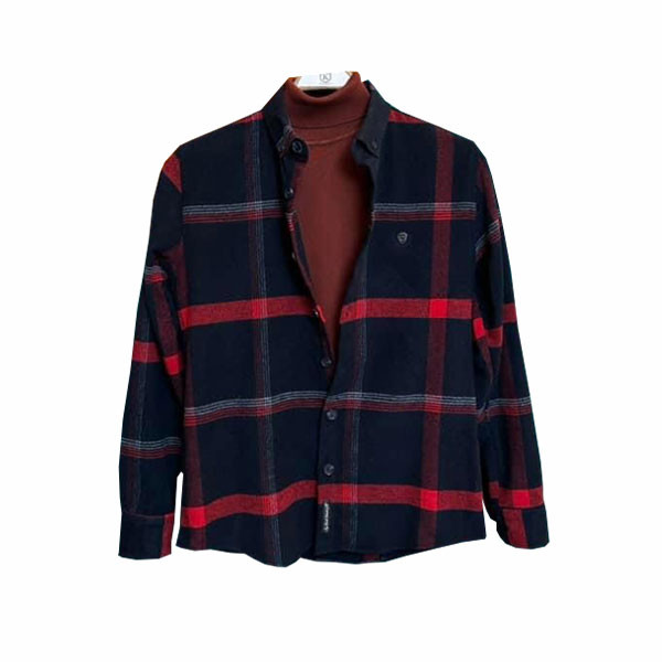 Liwali Plaid Shirt Blue Black & Red Colored