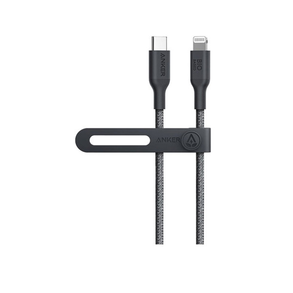 Anker 542 USB-C to Lightning Cable Bio-Nylon 3ft, Black Color, Model No. A80B5H11