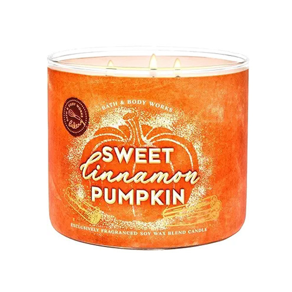 Bath & Body Works Sweet Cinnamon Pumpkin 3-Wick Candle 14.5 oz / 411 g