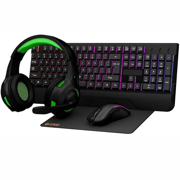 Porodo 4 in 1 Gaming Starter Kit (Keyboard / Headphone / Mouse / Mouse Pad) Model No. PDX213