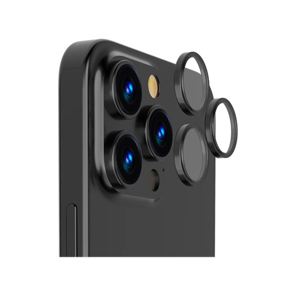 Momax GlassPro+ AR Lens Protector for iPhone 16 Pro / iPhone 16 Pro Max, Black Color, Model No. PZAP24CL1D