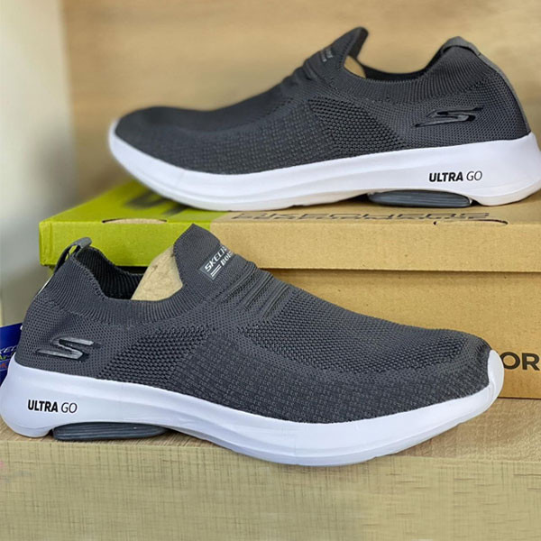 Skechers Ultra Go Sneakers without Laces in Gray Dark Color for Men