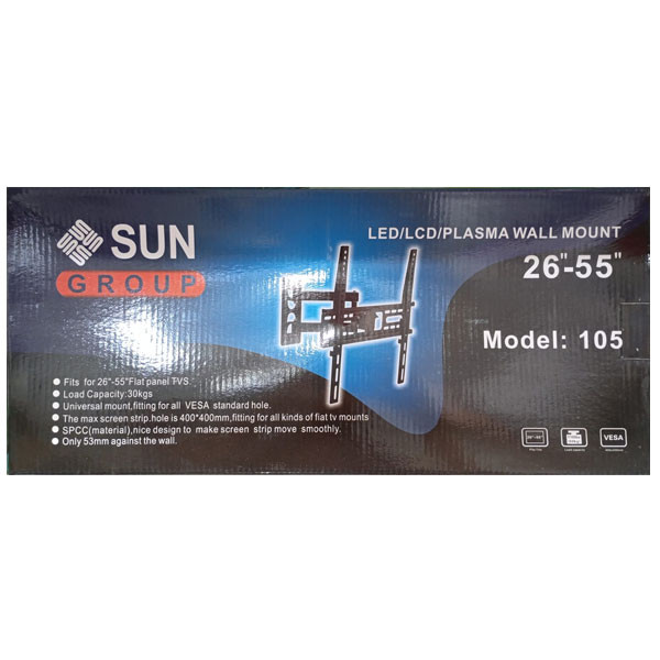 Sun Group LCD/LED/Plasma TV Wall Mount Bracket,  26" to 55", Black Color Model No. 105