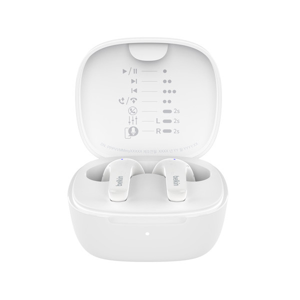 Belkin SoundForm Motion True Wireless Earbuds, White Color, Model No. AUC010btWH