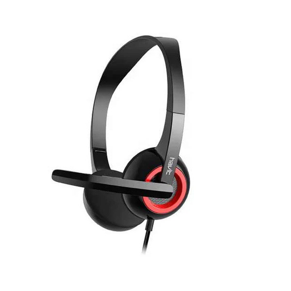 Havit Wired Gaming Headset with Built-in Microphone & 3.5mm Jack, Black Color, Model No. H202d