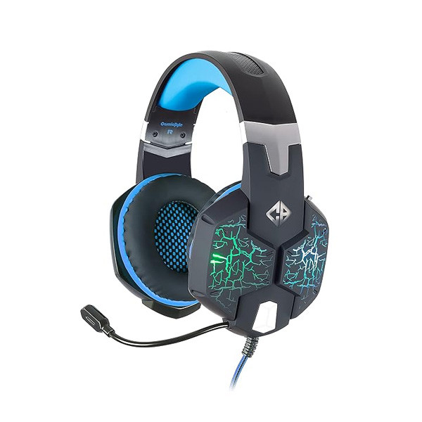 OEM Cosmic Byte G1500 7.1 Channel USB Headset for PC with RGB LED Lights & Vibration, in Black & Blue Color