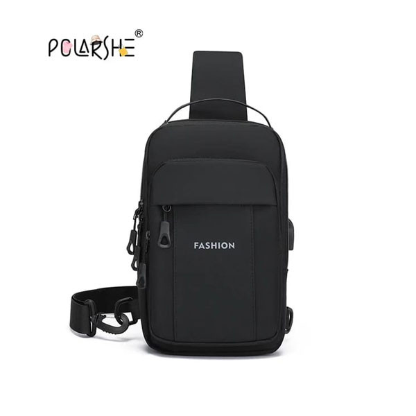 Polarshe Men's Crossbody Bag with USB, Waterproof Model No. YB-142