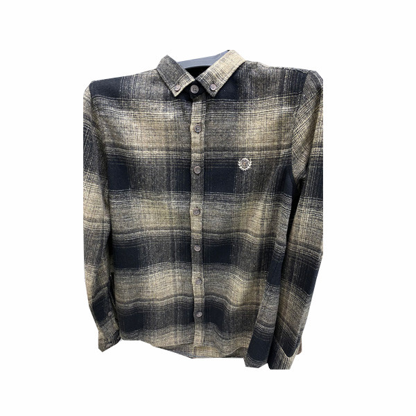 Liwali Plaid Shirt Blue Black & Gray White Colored