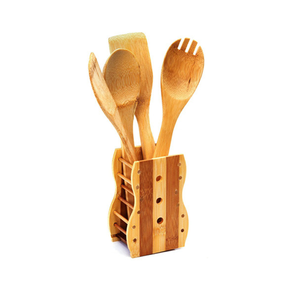 Royalford Kitchen Tools-1 5Pc Bamboo Kitchen Tool 1x60, Model No. RF7289