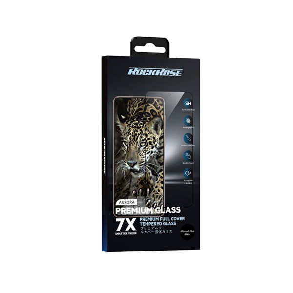 Rockrose Rockrose Screen Protector For iPhone 7 Plus, White Color, Model No. RRTGIP7APFRW