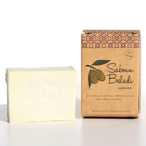 Saboun Baladi Natural Lavender Olive Oil Soap 120g