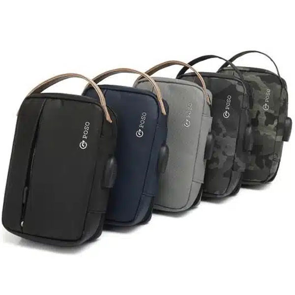 Poso Storage Handbag With Power Bank Connector Water Resistant in Various Colors & Designs
