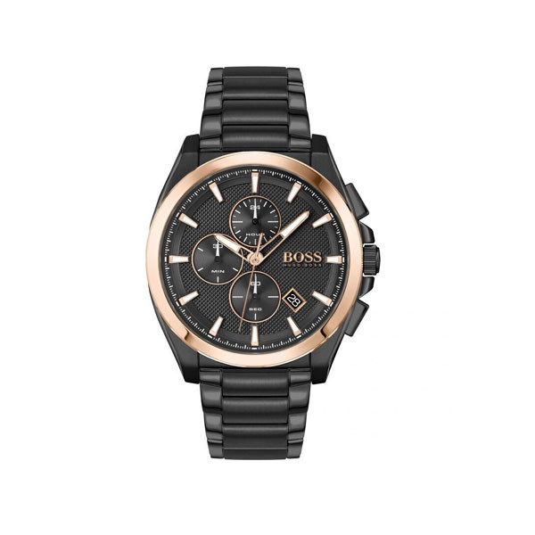 Hugo Boss Grandmaster Black Tone Analog Men's Watch with Black Stainless Steel Bracelet Model No. 1513885